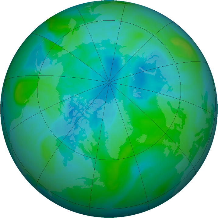 Arctic ozone map for 27 August 2005